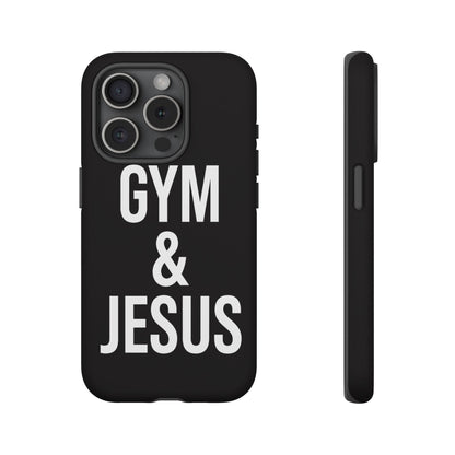 Gym & Jesus Phone Case Christian Faith Workout Gym Motivation Case