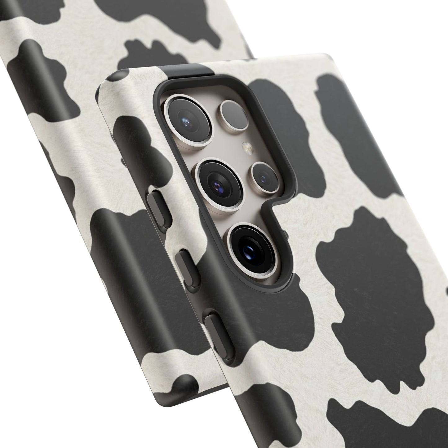 Black & White Cow Print Phone Case | Aesthetic Tough Protective Case