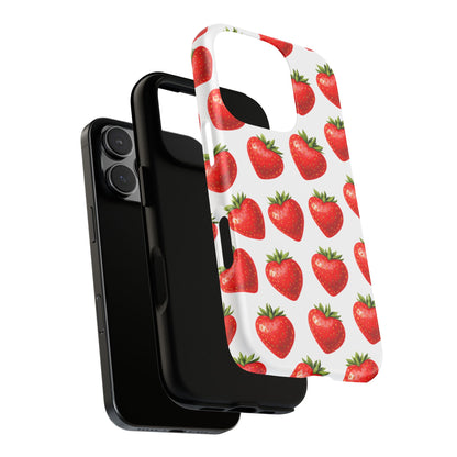 Cute Strawberry Phone Case – Aesthetic Fruit Pattern Protective Cover for Iphone, Samsung Galaxy and Pixel