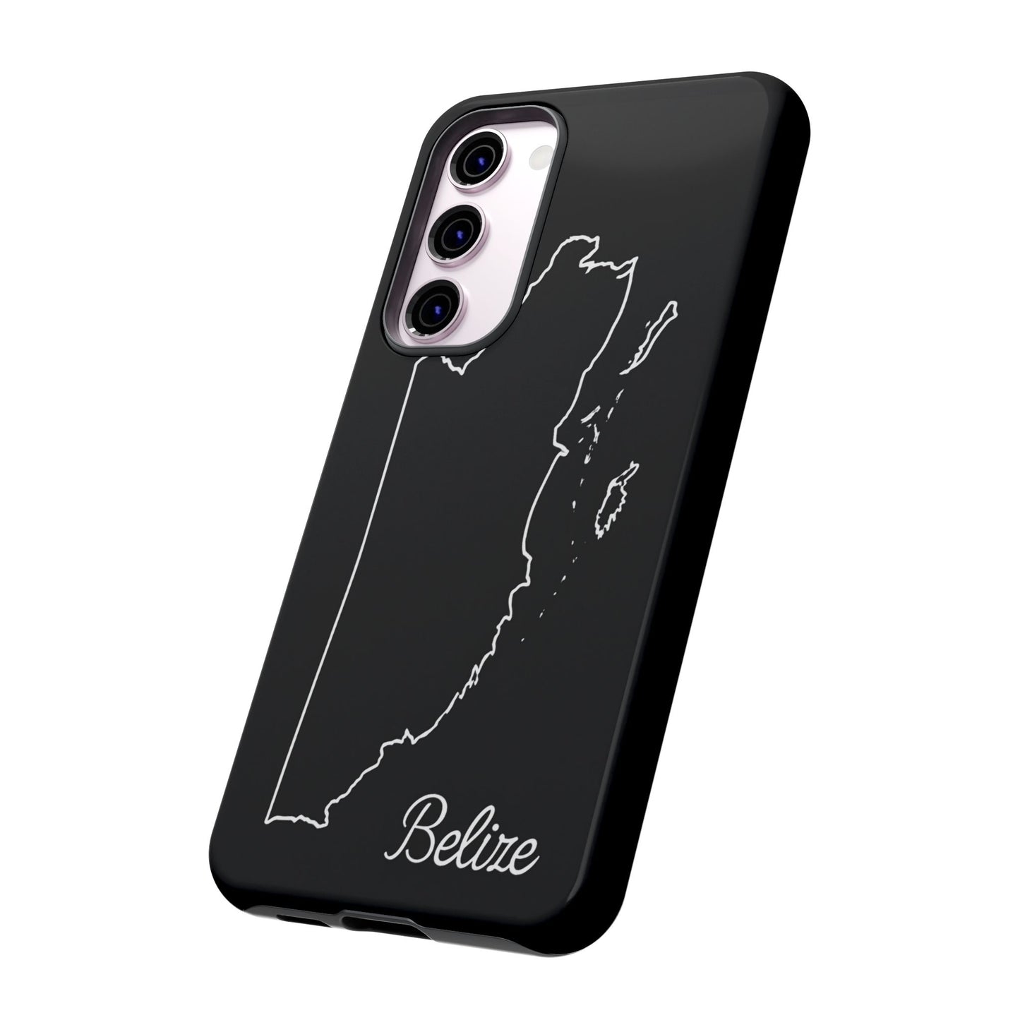 Belize Outline Phone Case – Minimal Country Map Tough Case (iPhone, Samsung, Pixel)