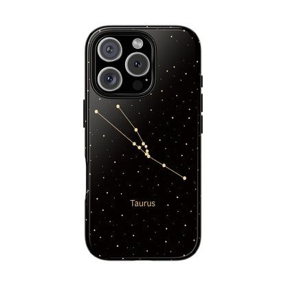 Taurus Zodiac Constellation Phone Case – Luxe Gold Celestial Cover