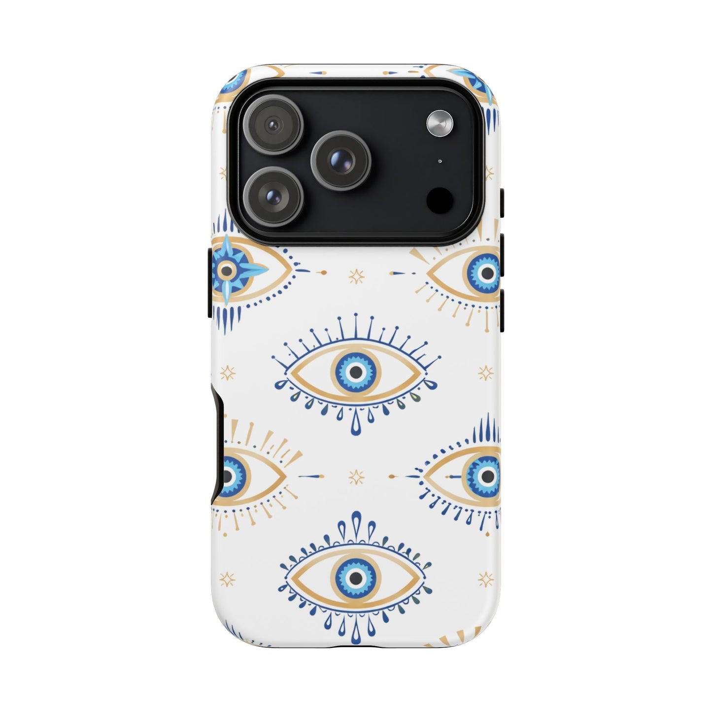 Blue Evil Eye Phone Case – Protective Slim Shockproof Cover for Iphone, Samsung Galaxy and Pixel