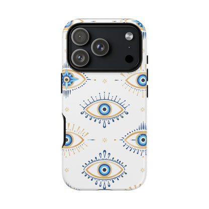 Blue Evil Eye Phone Case – Protective Slim Shockproof Cover for Iphone, Samsung Galaxy and Pixel