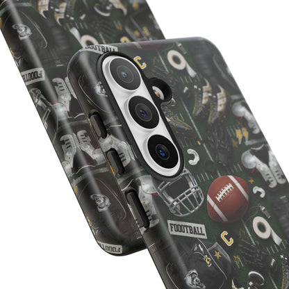 Football Pattern Phone Case – Sports Fan Tough Protective Game Day Case
