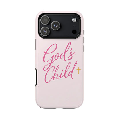 Gods Child Phone Case Christian Pink Aesthetic Tough iPhone Case