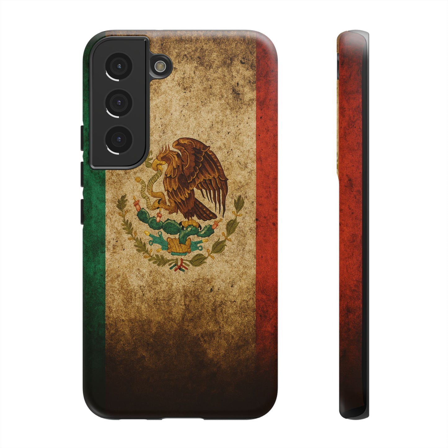 Vintage Mexico Flag Phone Case – Mexican Pride Grunge Flag Aesthetic Tough Case