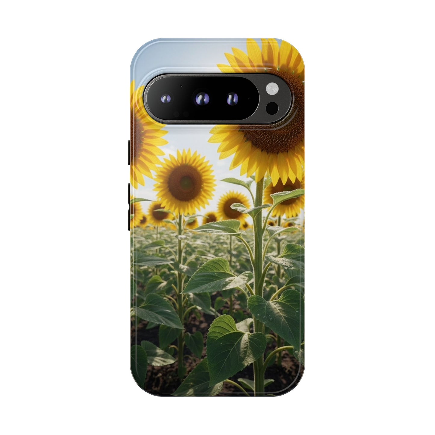 Sunflower Field Phone Case | Golden Hour Floral Aesthetic | Bright Summer Tough Case