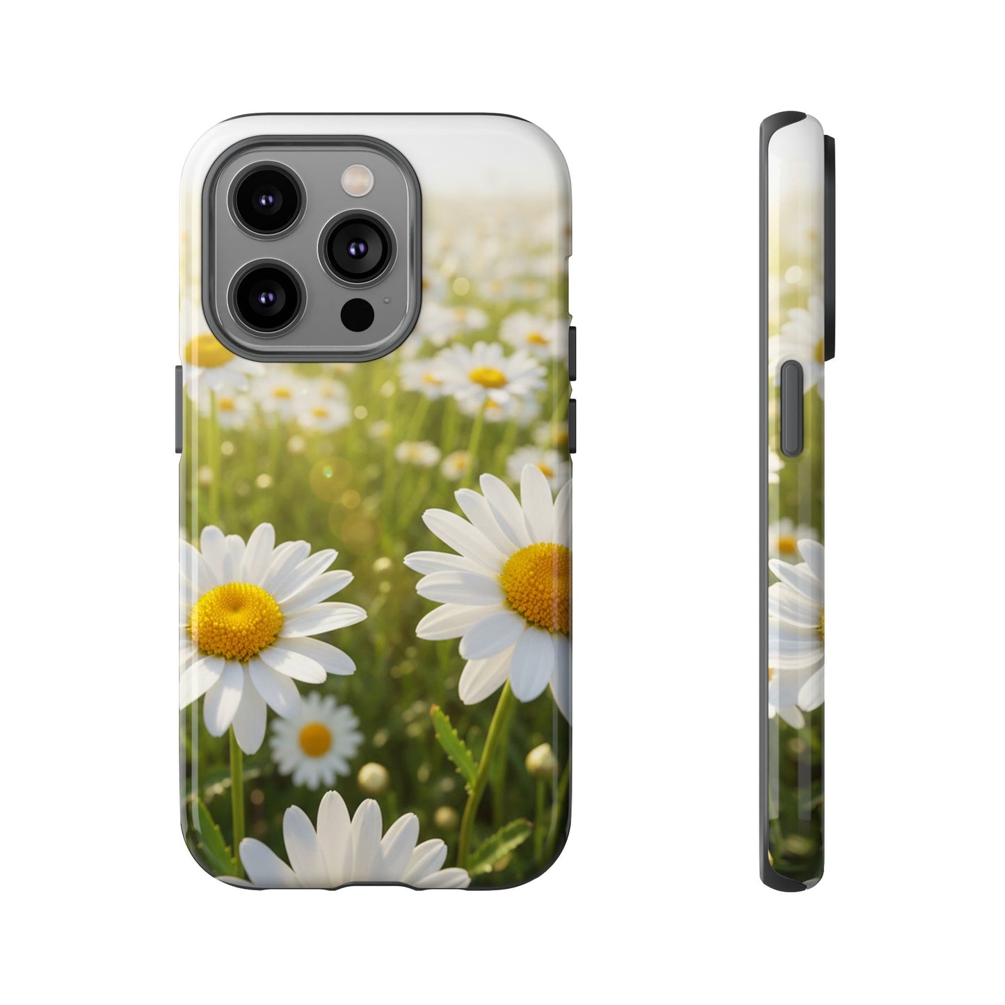 Daisy Phone Case – Floral Spring Field Tough Protective Case (iPhone, Samsung, Pixel)