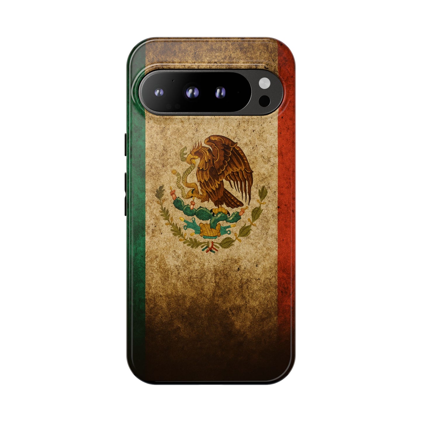 Vintage Mexico Flag Phone Case – Mexican Pride Grunge Flag Aesthetic Tough Case