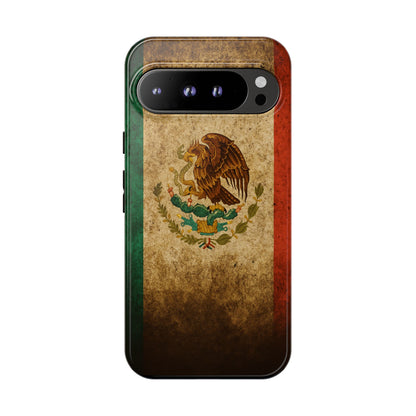 Vintage Mexico Flag Phone Case – Mexican Pride Grunge Flag Aesthetic Tough Case
