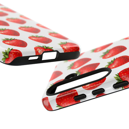 Cute Strawberry Phone Case – Aesthetic Fruit Pattern Protective Cover for Iphone, Samsung Galaxy and Pixel