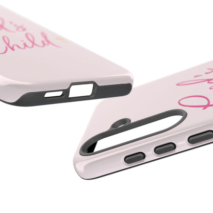 Gods Child Phone Case Christian Pink Aesthetic Tough iPhone Case