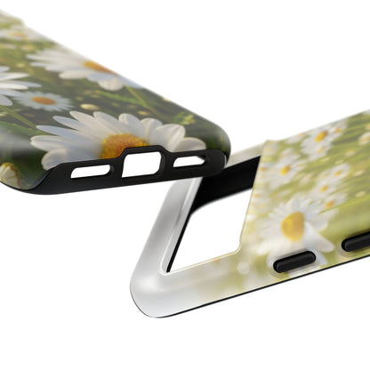 Daisy Phone Case – Floral Spring Field Tough Protective Case (iPhone, Samsung, Pixel)