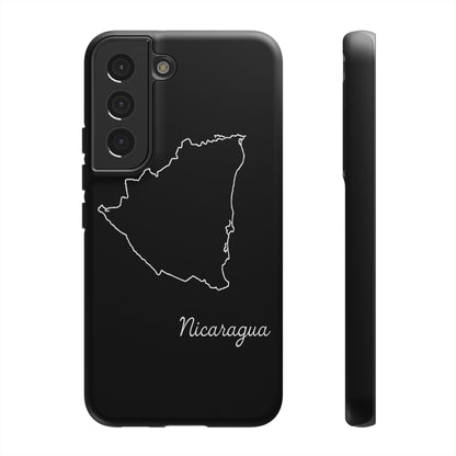 Nicaragua Outline Phone Case – Minimal Country Map Tough Case (iPhone, Samsung, Pixel)