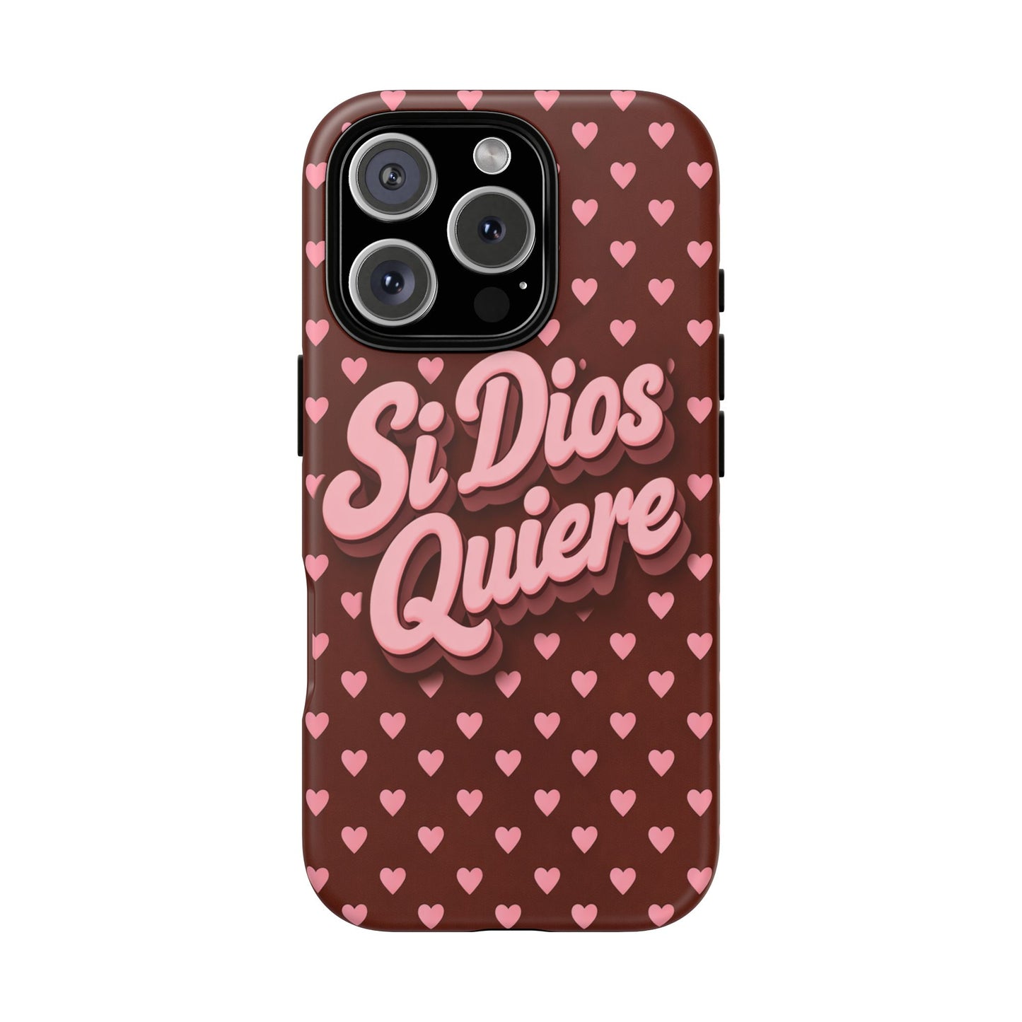 Si Dios Quiere Phone Case Latina Aesthetic Pink Hearts iPhone Samsung