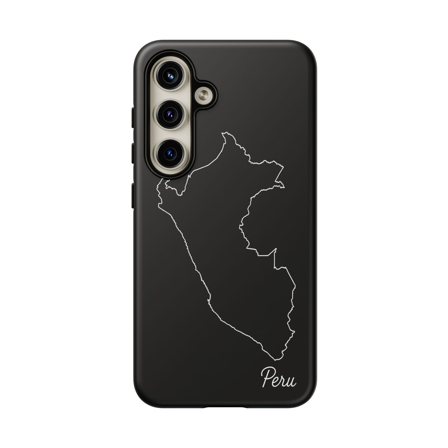 Peru Outline Phone Case – Minimal Country Map Tough Case (iPhone, Samsung, Pixel)