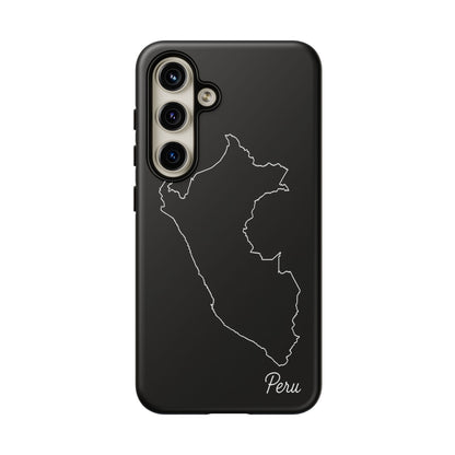 Peru Outline Phone Case – Minimal Country Map Tough Case (iPhone, Samsung, Pixel)