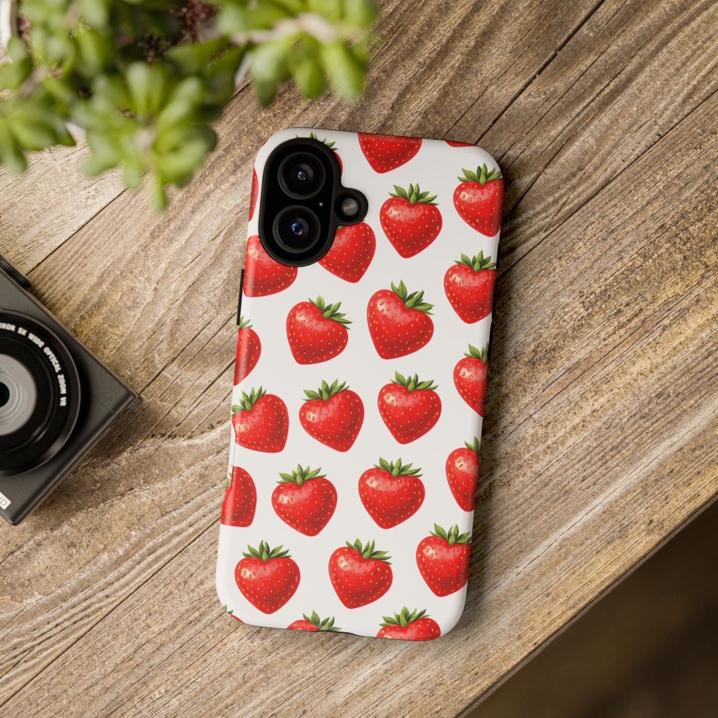 Cute Strawberry Phone Case – Aesthetic Fruit Pattern Protective Cover for Iphone, Samsung Galaxy and Pixel