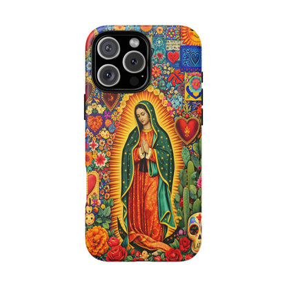 Virgin Mary Guadalupe Phone Case Mexican Folk Art Tough Cover iPhone Samsung