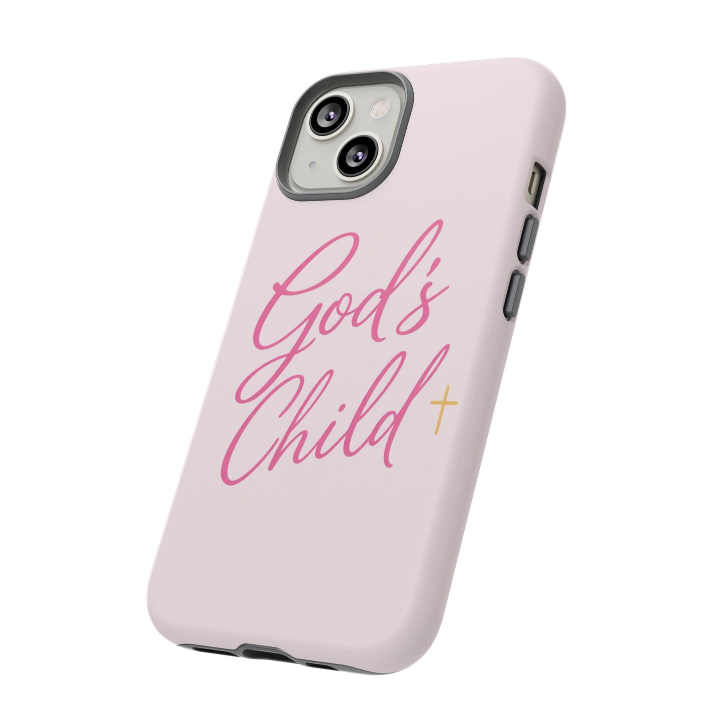 Gods Child Phone Case Christian Pink Aesthetic Tough iPhone Case