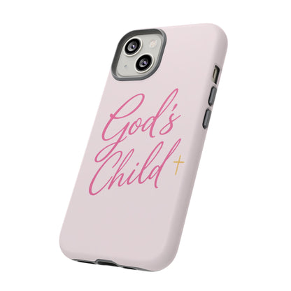 Gods Child Phone Case Christian Pink Aesthetic Tough iPhone Case