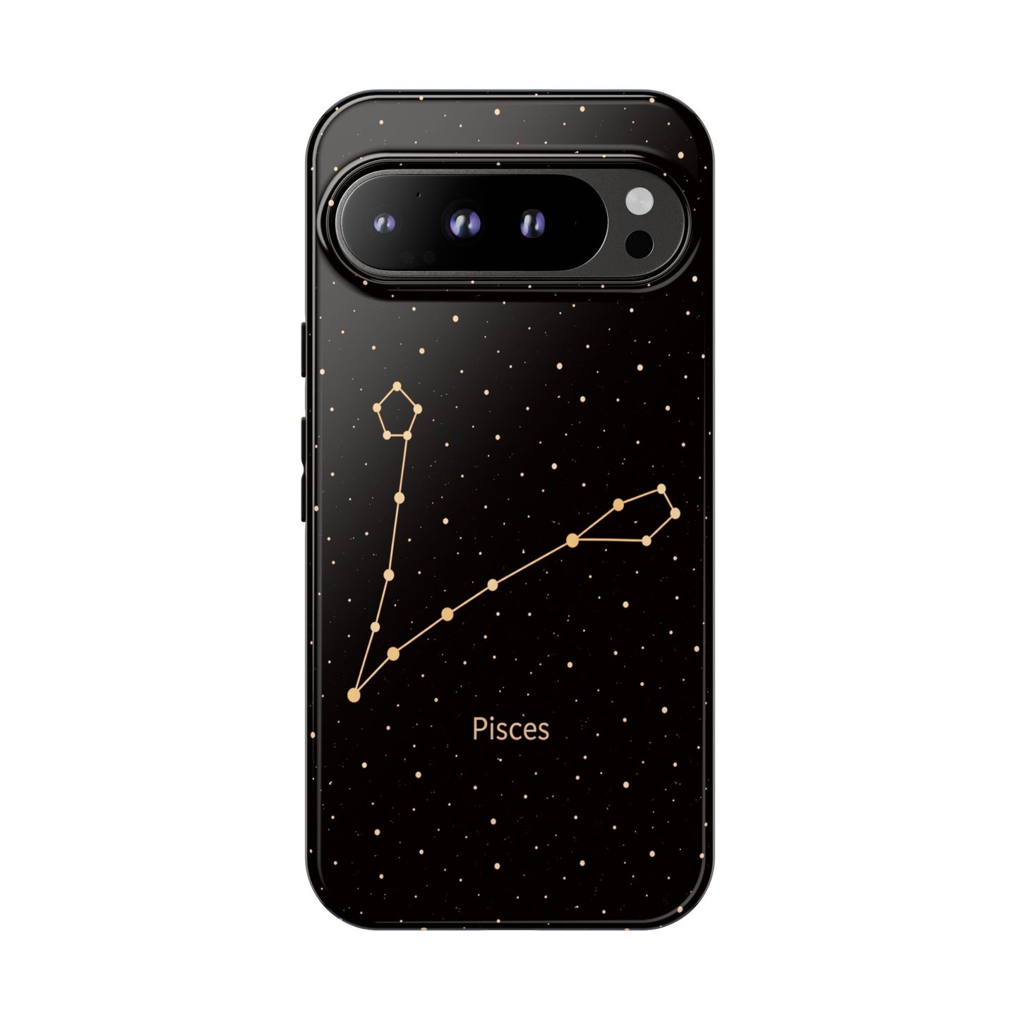 Pisces Zodiac Constellation Phone Case – Luxe Gold Celestial Cover