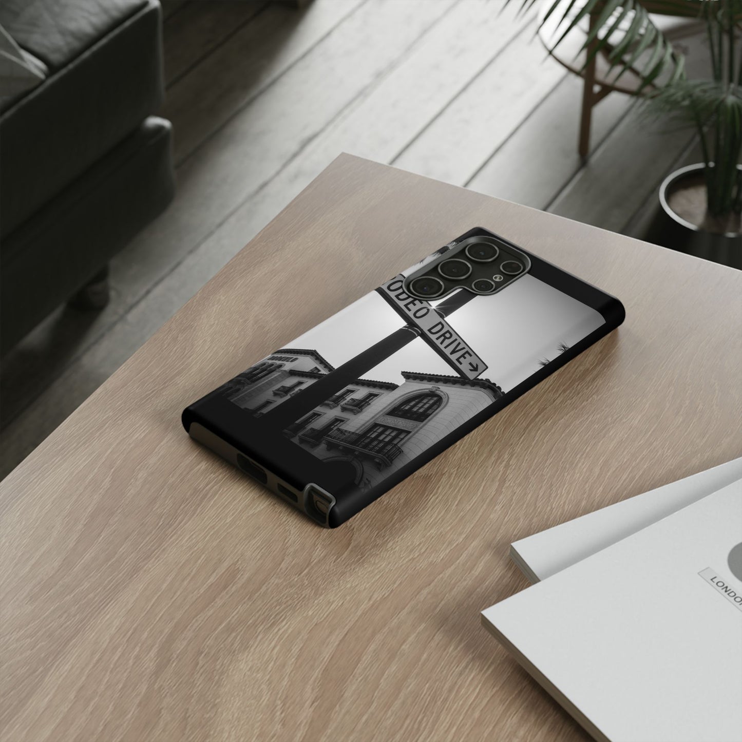 Rodeo Drive Phone Case | Los Angeles Aesthetic Black & White Photography | Luxury LA Street Tough Case for iPhone & Samsung