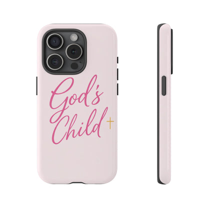 Gods Child Phone Case Christian Pink Aesthetic Tough iPhone Case