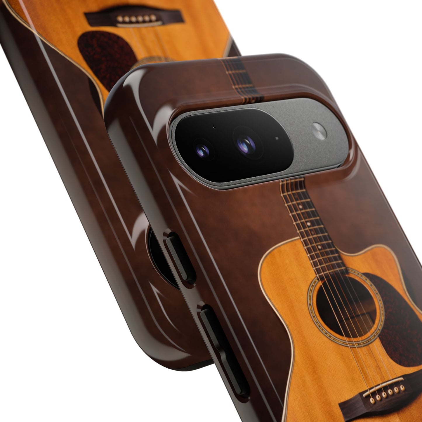 Acoustic Guitar Daisy Phone Case | Rustic Music Lover Tough Cover