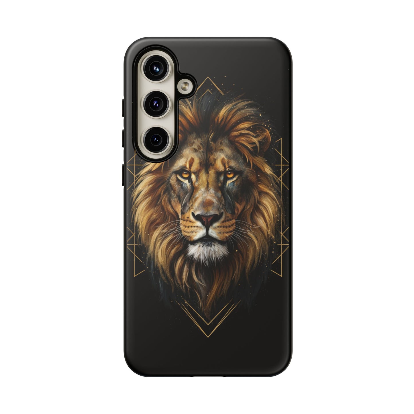 Majestic Lion Phone Case – Black Gold Luxury Lion Art Tough Protective Case