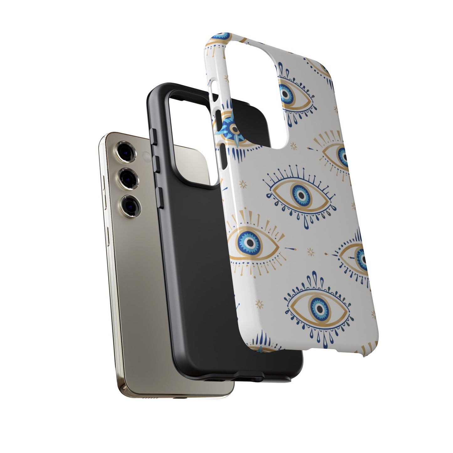 Blue Evil Eye Phone Case – Protective Slim Shockproof Cover for Iphone, Samsung Galaxy and Pixel