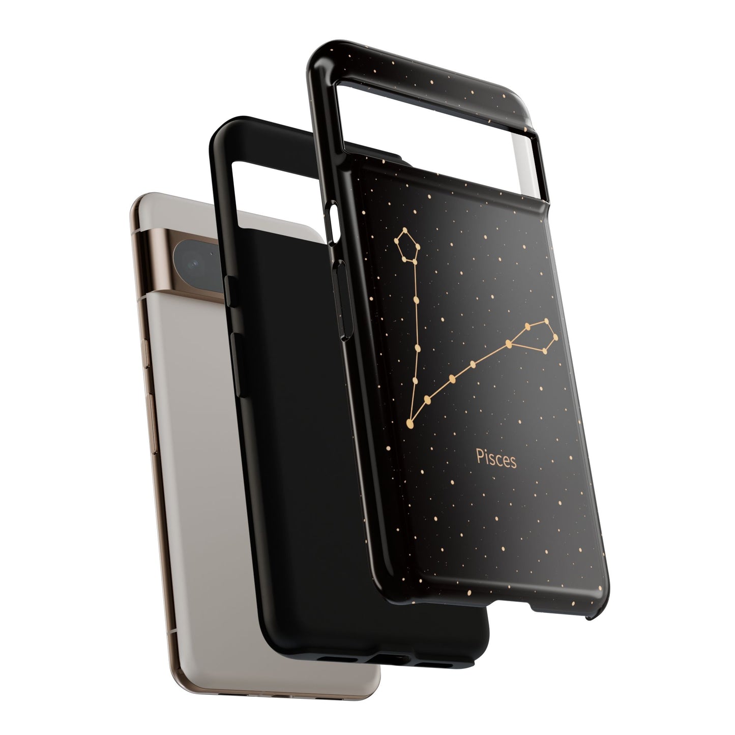 Pisces Zodiac Constellation Phone Case – Luxe Gold Celestial Cover