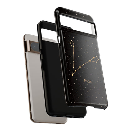 Pisces Zodiac Constellation Phone Case – Luxe Gold Celestial Cover