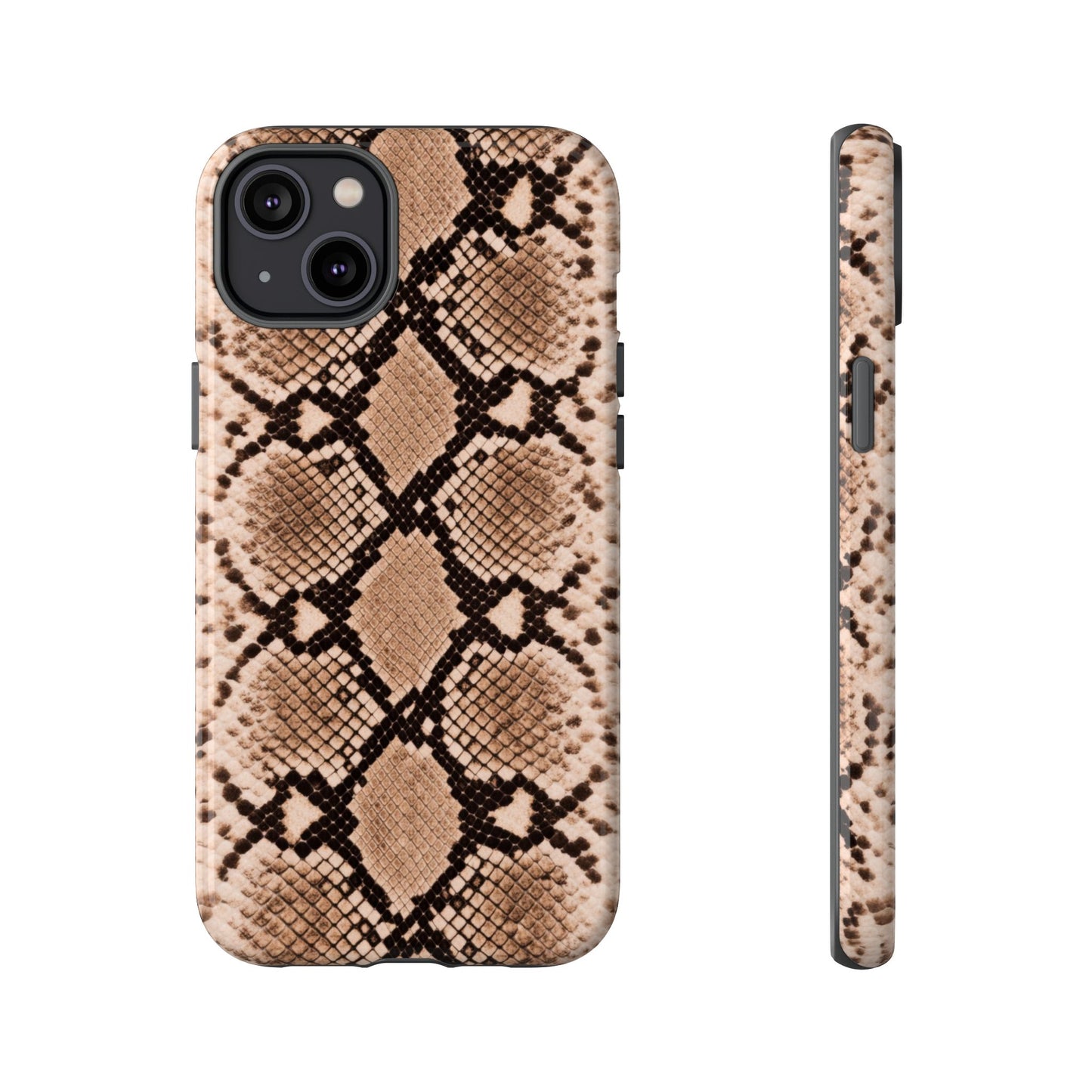 Snake Print Phone Case – Brown Python Pattern Slim Protective Cover for Iphone, Samsung Galaxy and Pixel