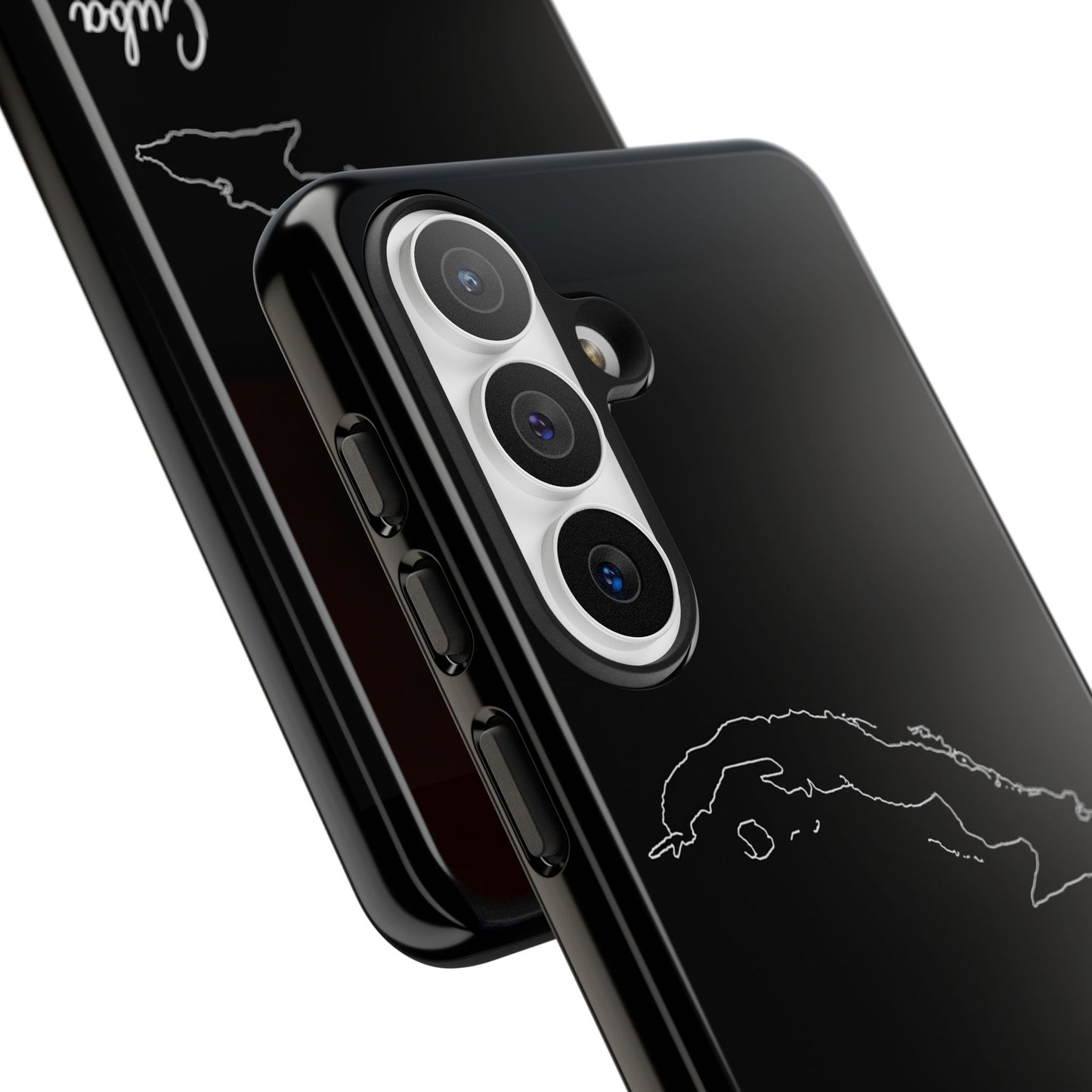 Cuba Outline Phone Case – Minimal Country Map Tough Case (iPhone, Samsung, Pixel)