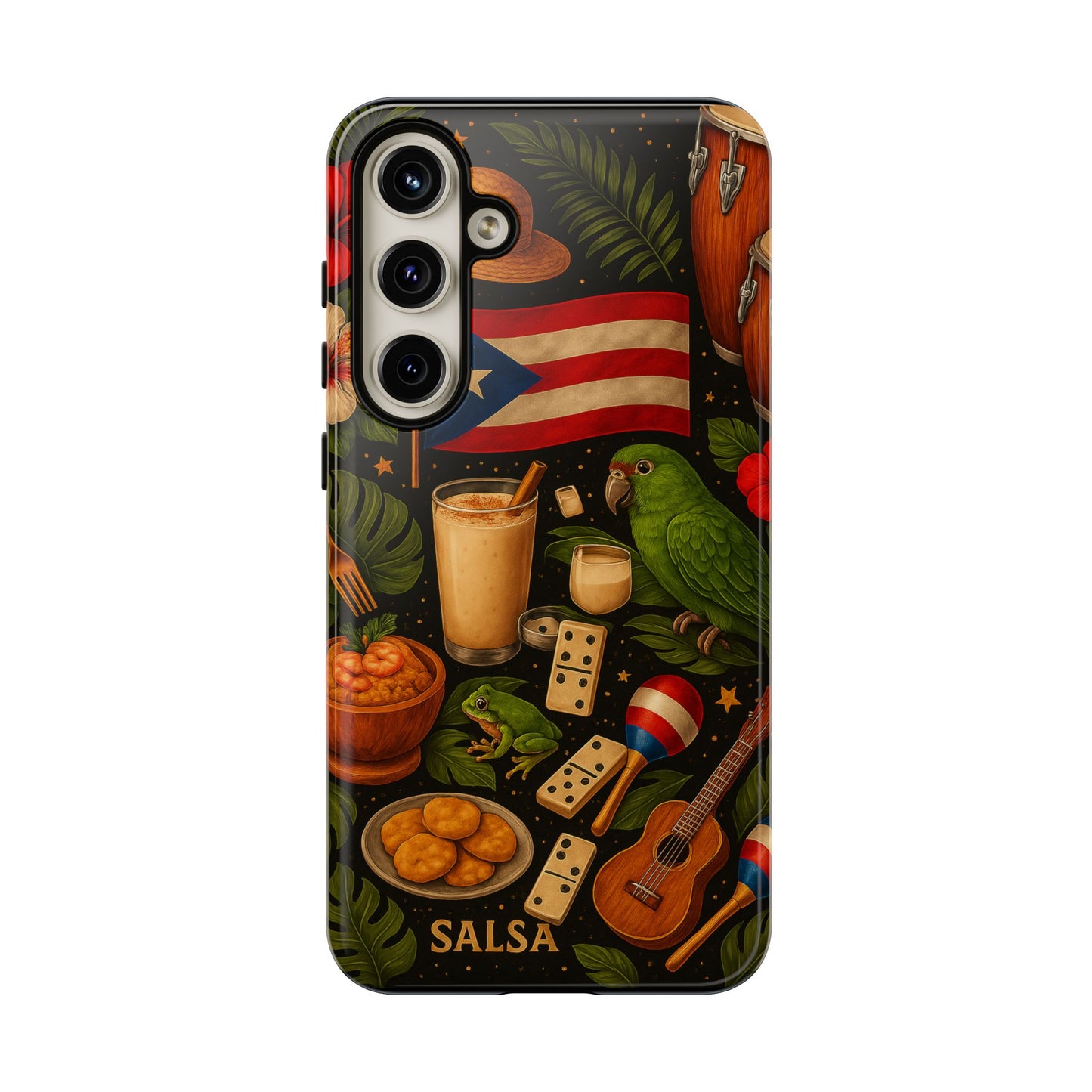 Puerto Rican Culture Phone Case | Boricua Icons Caribbean Aesthetic Tough Protective Case