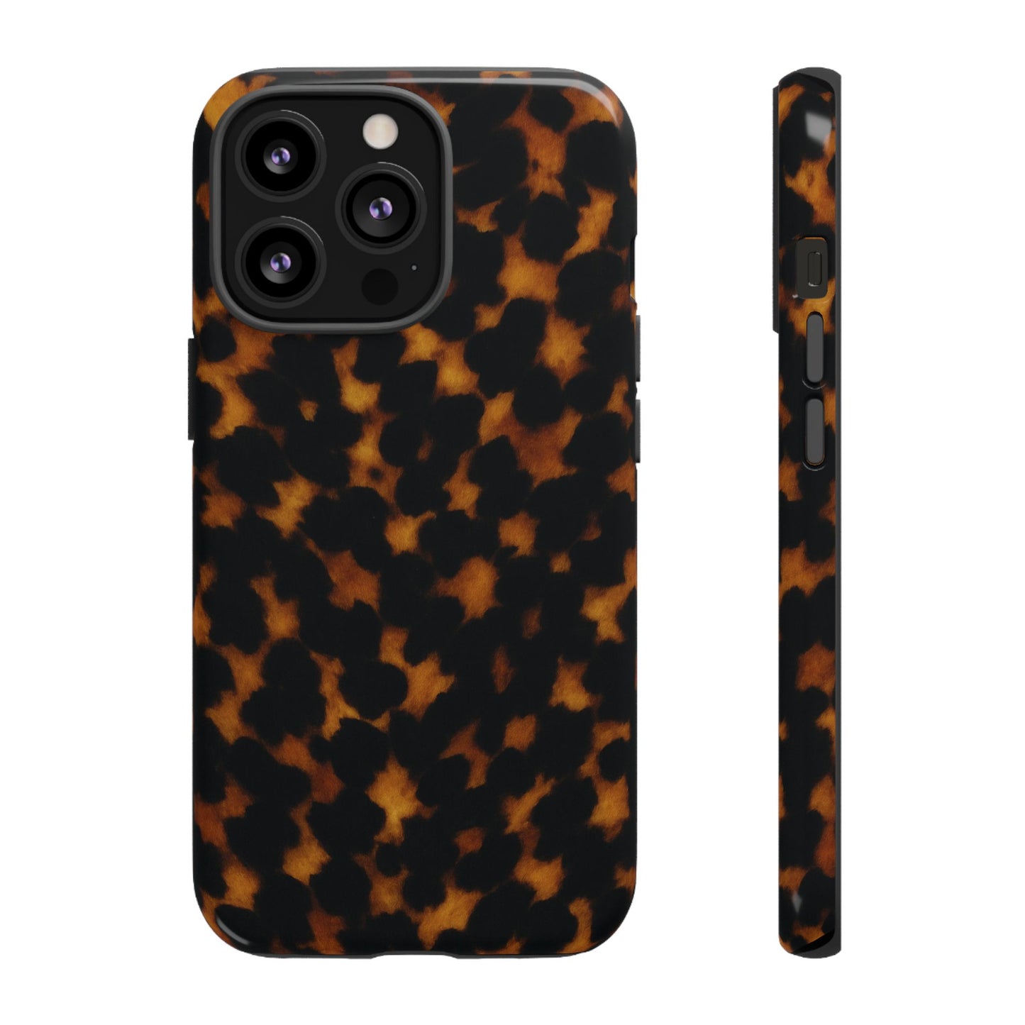 Tortoiseshell Pattern Tough Phone Case | Classic Leopard-Style Protective Cover