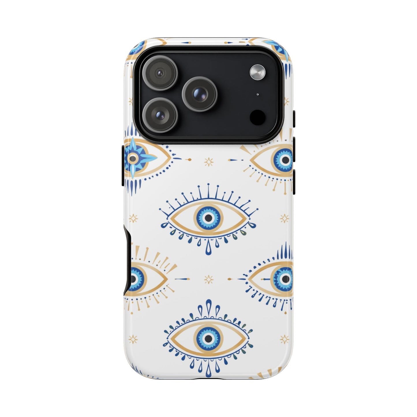 Blue Evil Eye Phone Case – Protective Slim Shockproof Cover for Iphone, Samsung Galaxy and Pixel