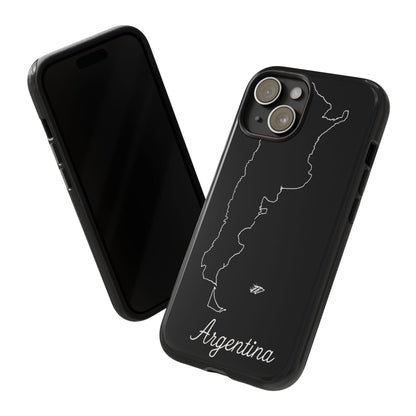 Argentina Outline Phone Case – Minimal Country Map Tough Case (iPhone, Samsung, Pixel)