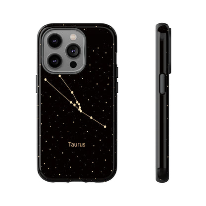 Taurus Zodiac Constellation Phone Case – Luxe Gold Celestial Cover