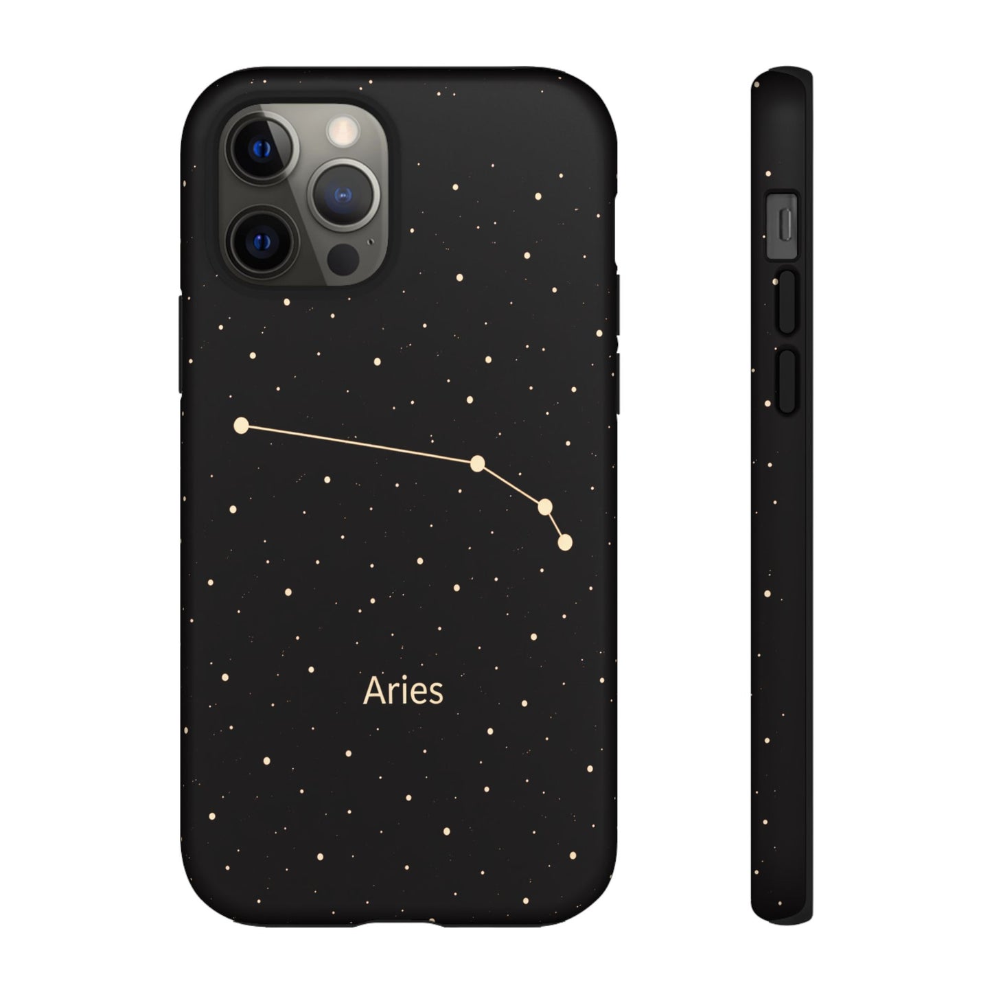 Aries Zodiac Constellation Phone Case – Luxe Gold Celestial Cover