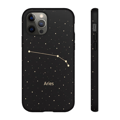 Aries Zodiac Constellation Phone Case – Luxe Gold Celestial Cover