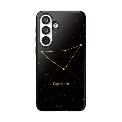 Capricorn Zodiac Constellation Phone Case – Luxe Gold Celestial Cover
