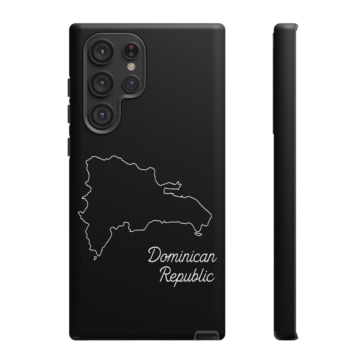 Dominican Republic Outline Phone Case – Minimal Country Map Tough Case (iPhone, Samsung, Pixel)