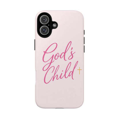 Gods Child Phone Case Christian Pink Aesthetic Tough iPhone Case