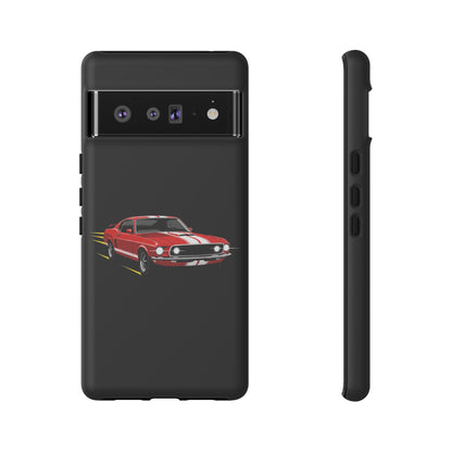 Red Muscle Car Phone Case – Classic Car Racing Tough Protective Case