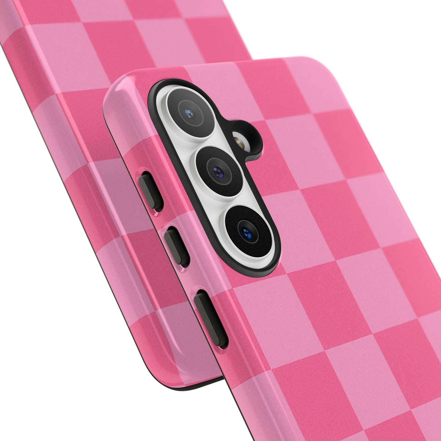 Pink Checkerboard Phone Case | Cute Aesthetic Checkered iPhone & Samsung Tough Case