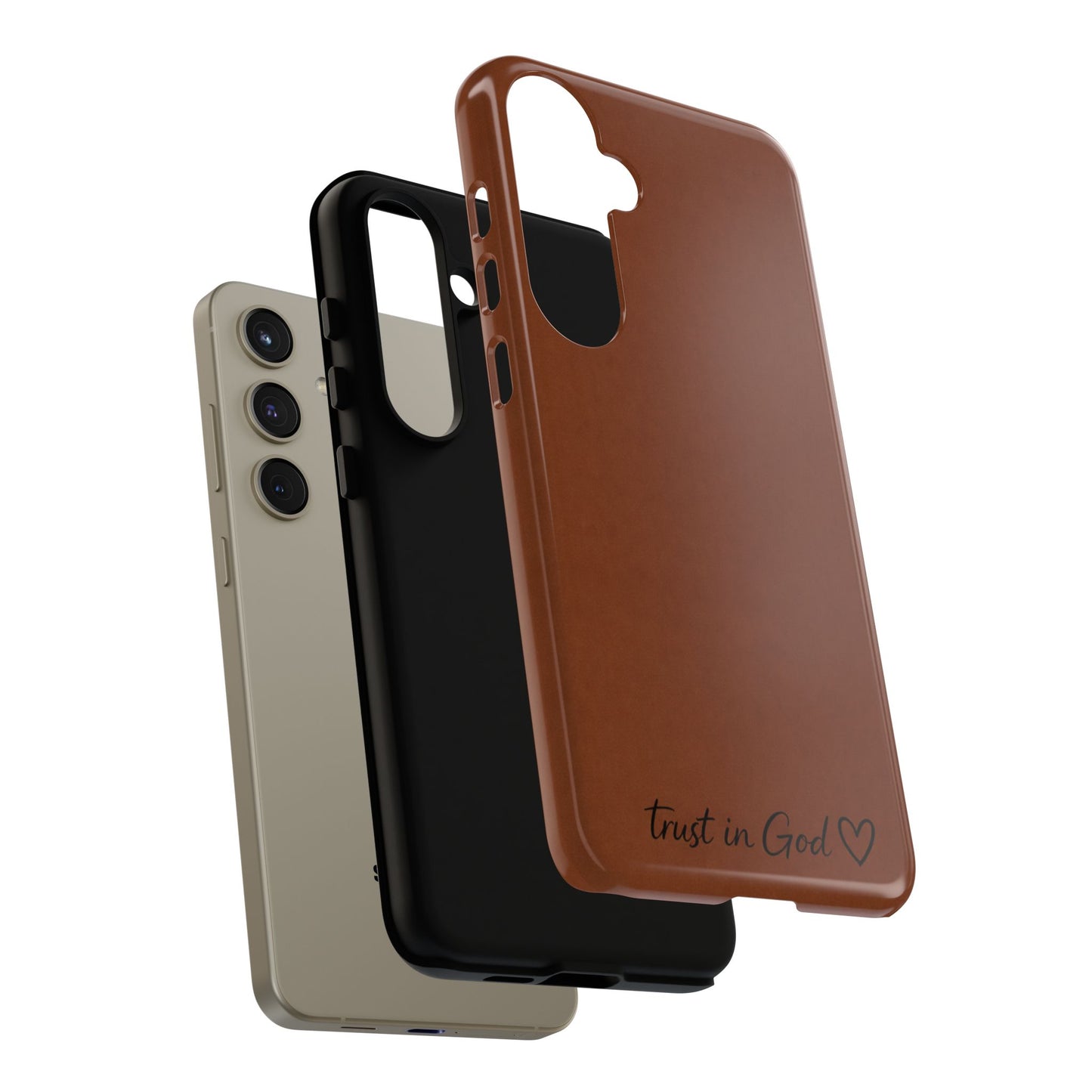 Trust in God Phone Case – Brown Christian Tough Cover