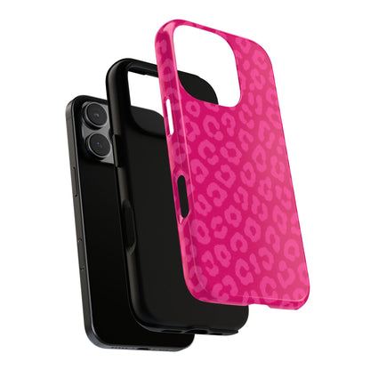 Hot Pink Leopard Print Phone Case – Bold Coquette Leopard Tough Case