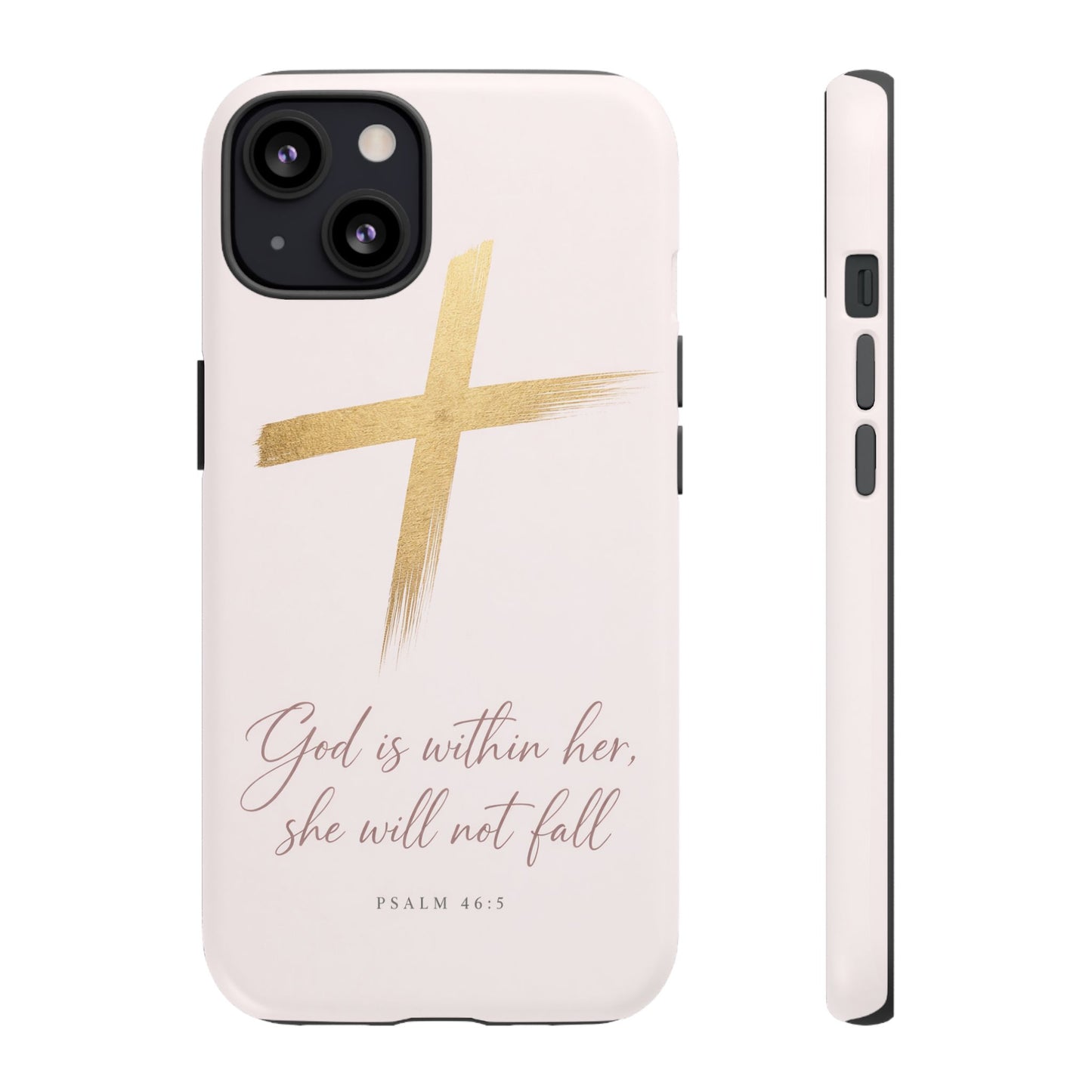 Psalm 46:5 God Is Within Her Christian Cross Phone Case Faith Gift